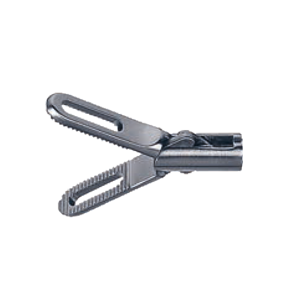 Pensa de prehensiune DUCK-BILL, fenestrat, maner ergonomic, cu HF, pivotant, demontabil, D5mm, L360mm 