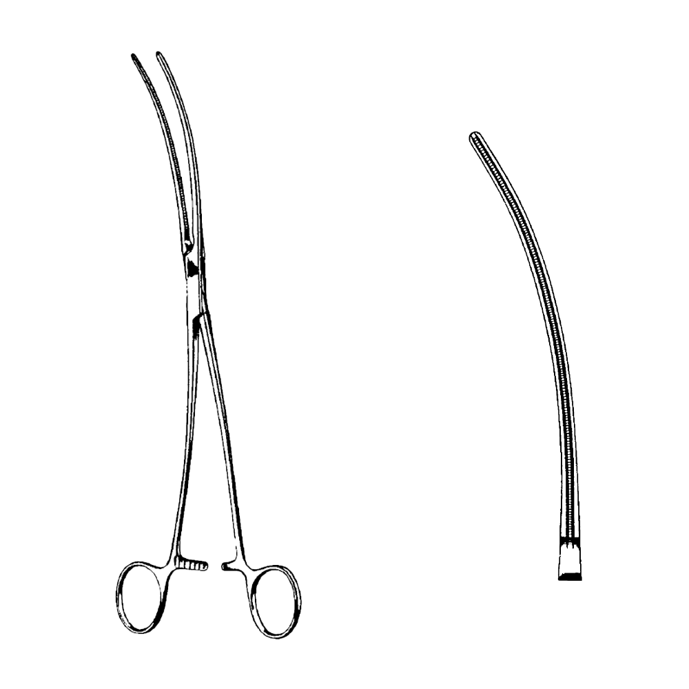 Clema anevrism aortic DE BAKEY, curba # L26cm