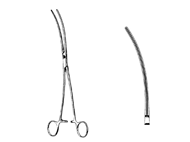 Clema anevrism aortic DE BAKEY, curba # L26cm