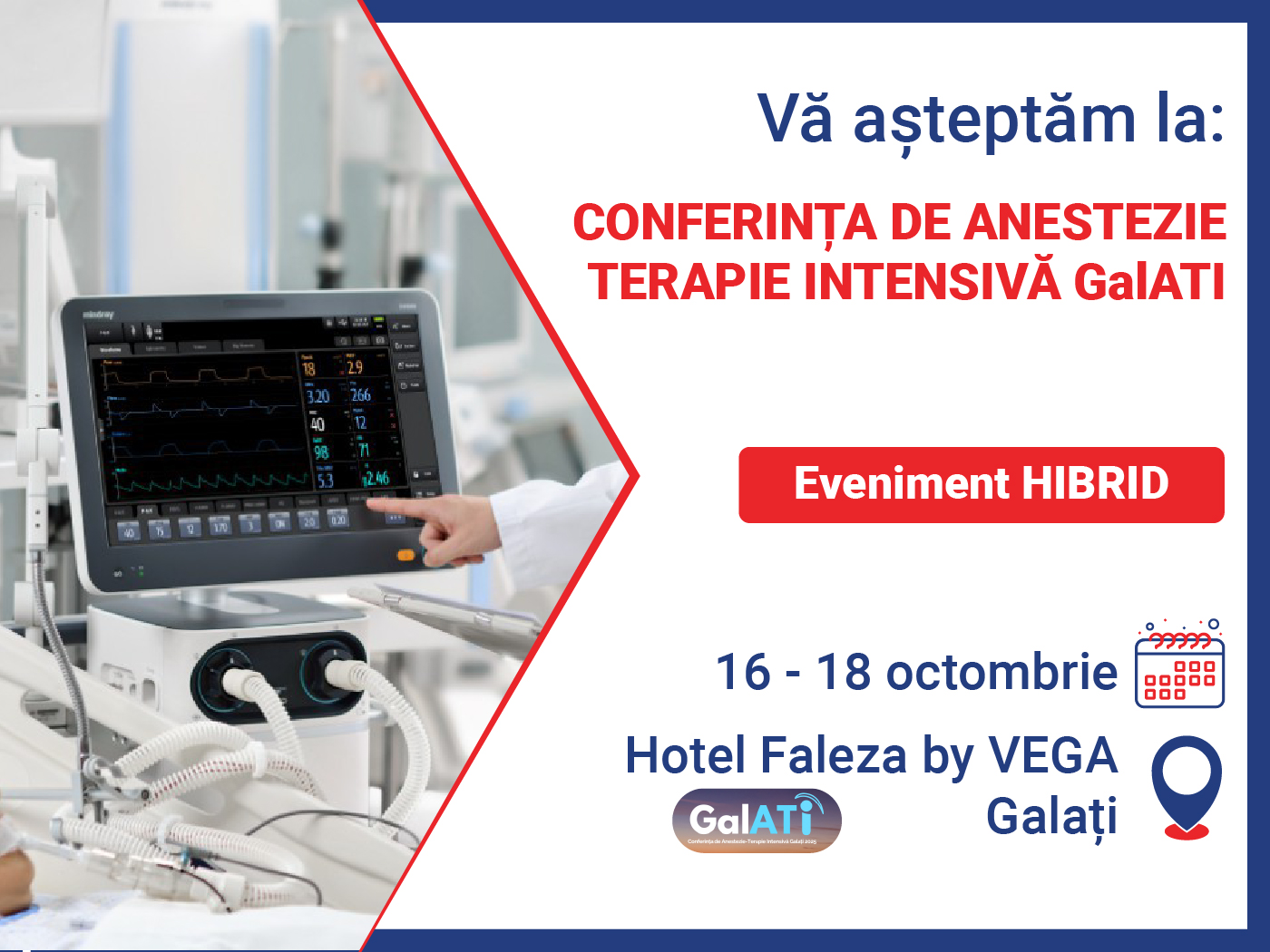 Echipa LIAMED va participa la Conferinta de Anestezie - Terapie Intensiva GalATI, editia 2025