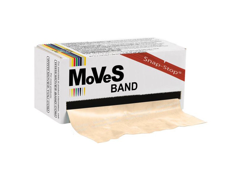 Banda elastica MOVES, L5.5m  crem, rezistenta foarte mica