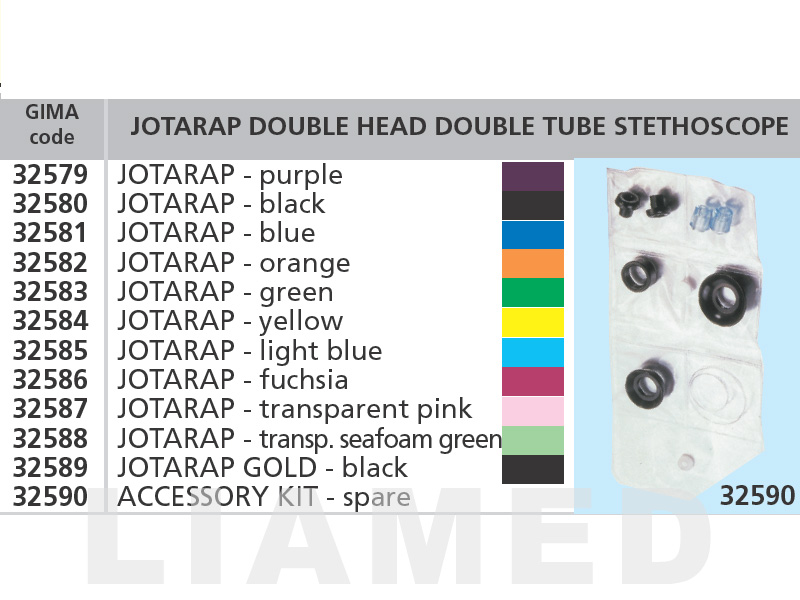 Stetoscop JOTARAP cu capsula dubla si tub dublu  negru