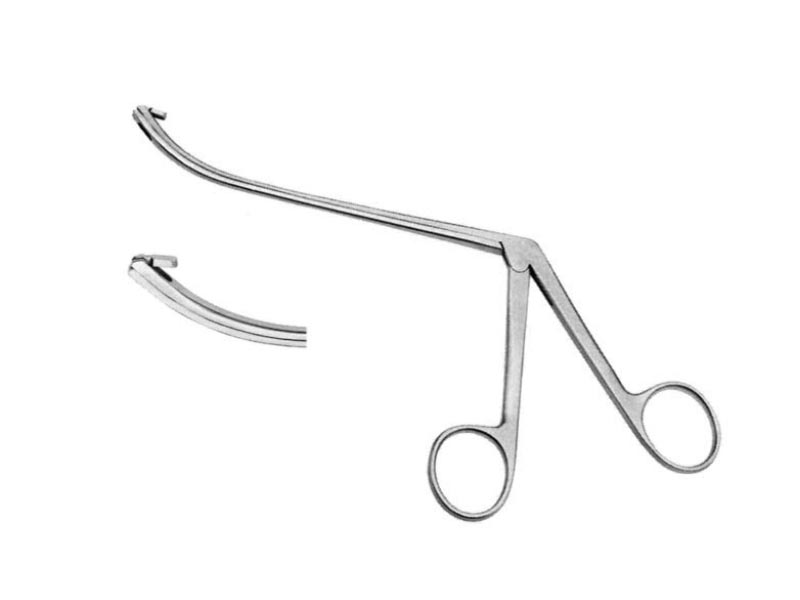 Forceps nazal, curbat in sus, L140 mm, backward cutting 