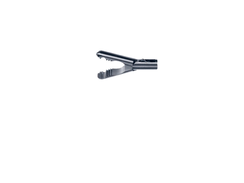 Pensa de prehensiune Universal,  D5mm, atraumatic, zimtat, L330mm, maner ergonomic, cu HF, pivotant, demontabil, mod.lap.inst. 