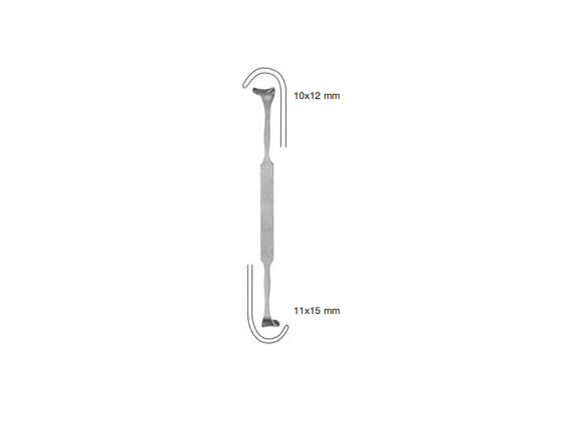 Retractor rose, 13 cm, 10x12 mm , 11x15 mm 