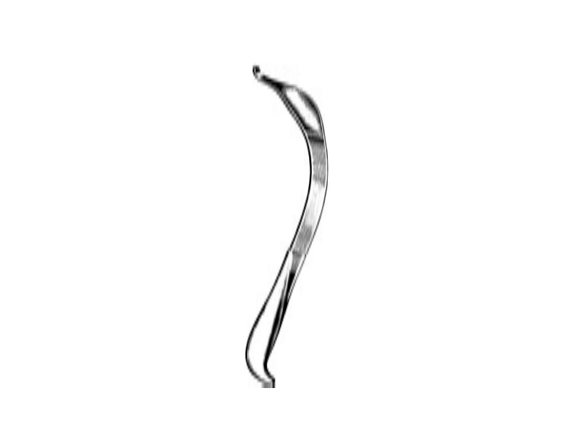 Retractor AUFRANC-COBRA L=26 cm, 32 mm, cu varf ascutit zimtat 