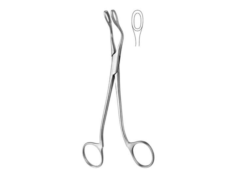 Forceps nazo-faringian, ST. CLAIR THOMSON  ascutit, 18 cm 