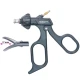 Foarfeca METZENBAUM, actiune dubla, curba, maner ergonomic uni fara clichet, cu HF, pivotant, demontabil, falci 17mm, D3mm,  L330mm