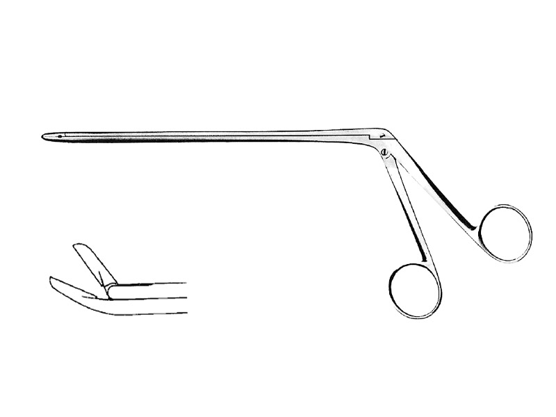 Cleste laminectomie SPURLING, 4x10mm, 45grd sus, L18cm 