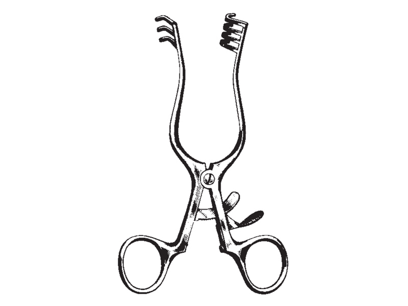 Retractor WEITLANER, 3x4 dinti, ascutit  L14cm