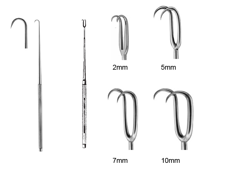 Retractor ascutit JOSEPH, L16cm  1 dinte