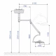 Lampa scialitica EMALED 560, 1 satelit, prindere tavan 
