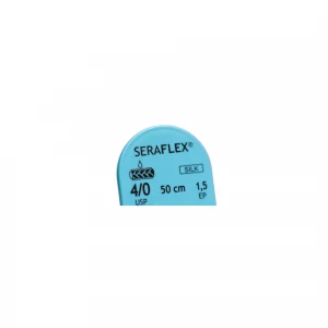 Fir de sutura SERAFLEX, neresorbabil, negru USP3/0, 1X50cm, 1XHS-20mm, set 24 buc.