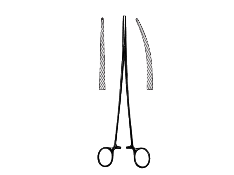 Pensa hemostatica BENGOLEA  1x2dinti, drept, 26cm