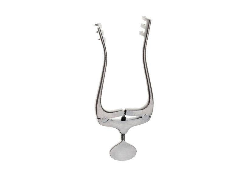 Retractor JANSEN, ascutit, cu autoblocare L10cm