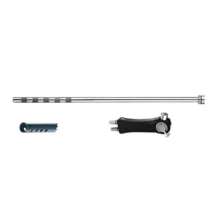 Set aspirare-irigare, maner ergonomic tip pistol, valva cu 2 directii, 16 gauri, D3mm, L340mm 