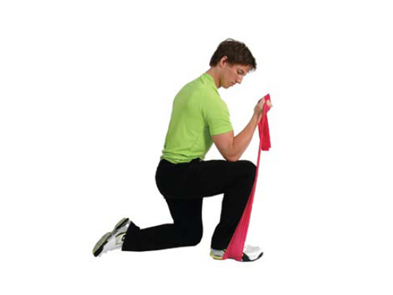 Banda elastica MOVES, L1.5m, set 10buc  rosie, rezistenta medie