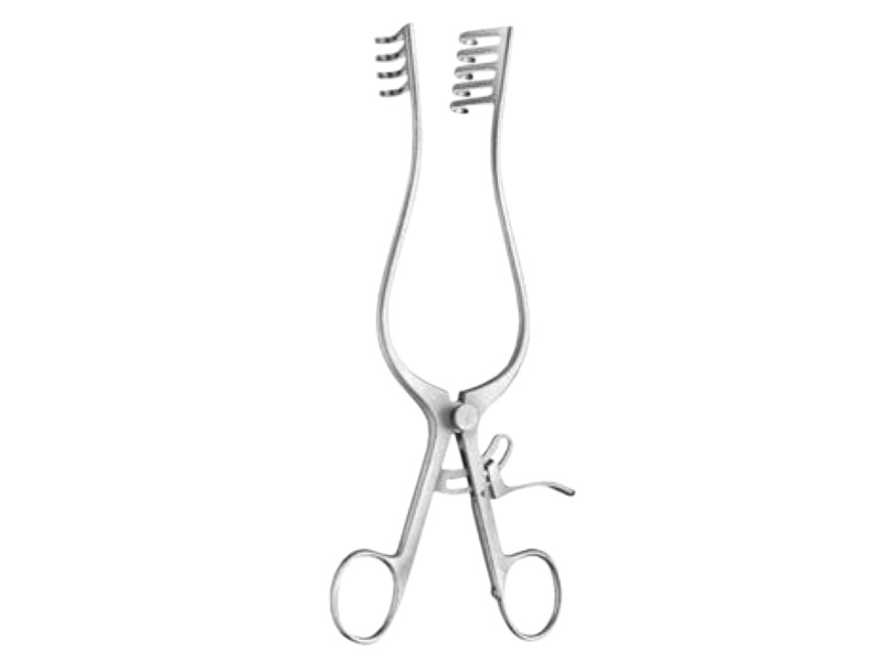 Retractor TRAVERS, bont, 4x5dinti, L21.5cm 