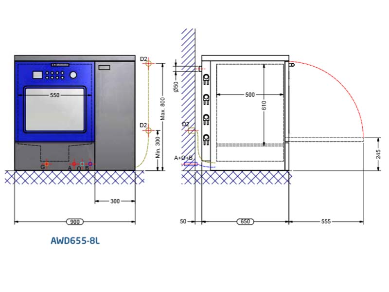 Masina de spalat si dezinfectat instrumentar AWD655-8L-SC 