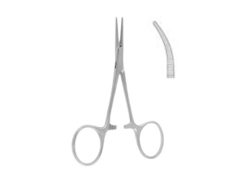 Pensa hemostatica MICRO-HARTMANN curba L10cm