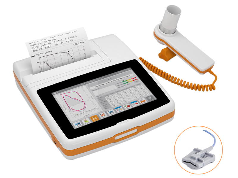 Spirometru cu turbina reutilizabila si oximetrie SPIROLAB NEW