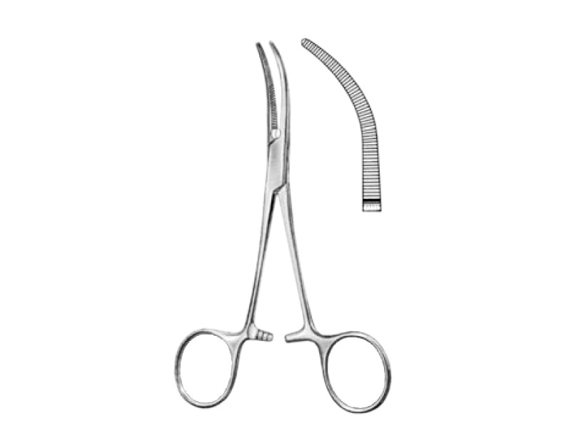 Pensa hemostatica OVERHOLT-BABY, L14cm 