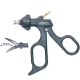 Foarfeca BABY-METZENBAUM, actiune dubla, curba, maner ergonomic uni fara clichet, cu HF, pivotant, demontabil, falci 20mm, D5mm, L330mm 