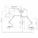 Lampa scialitica EMALED 560/300, 2 sateliti, prindere tavan 